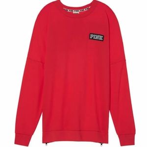 VS Pink Oversize Varsity Sweatshirt